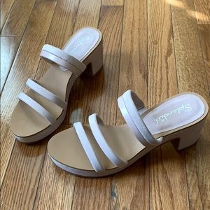 Splendid Ted Cork Banded Heel Sandal